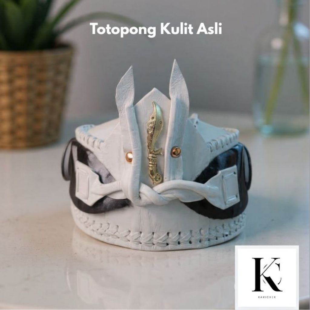 blangkon kulit asli khas Sunda premium,Mewah