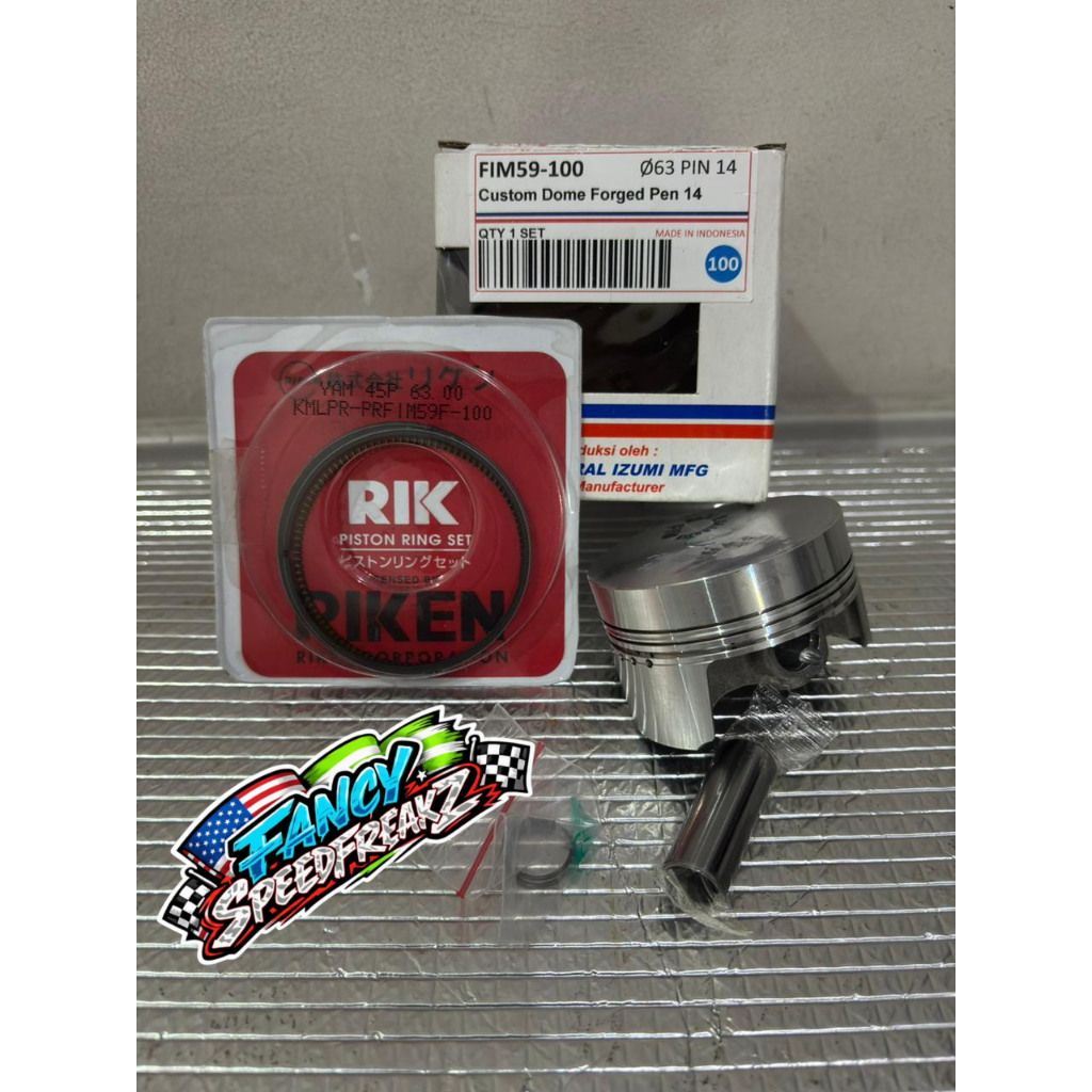 FORGED PISTON FIM RACING FIM 59 ukuran 62 - 63 mm pen pin 14 mm 62mm 63mm pen 14mm AEROX NMAX 155 MX