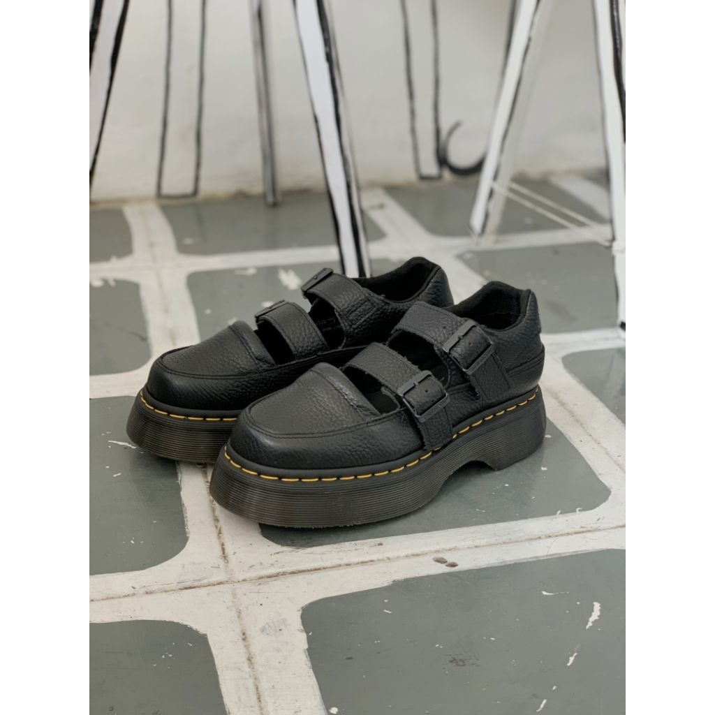 DR. MARTENS BUZZ MARY JANE BLACK MILLED NAPPA LEATHER ORIGINAL BNIB