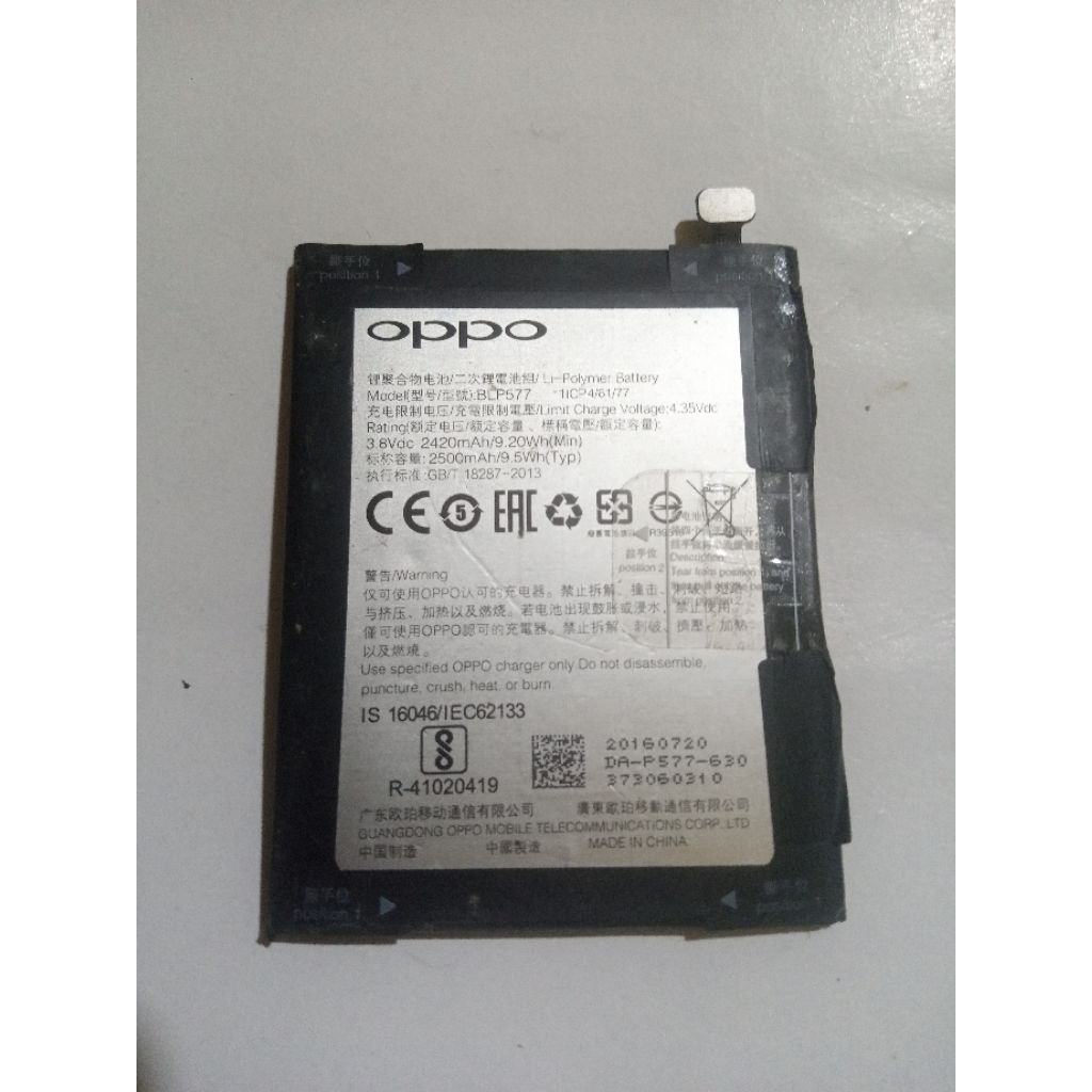 baterai oppo neo 7 blp577 second original