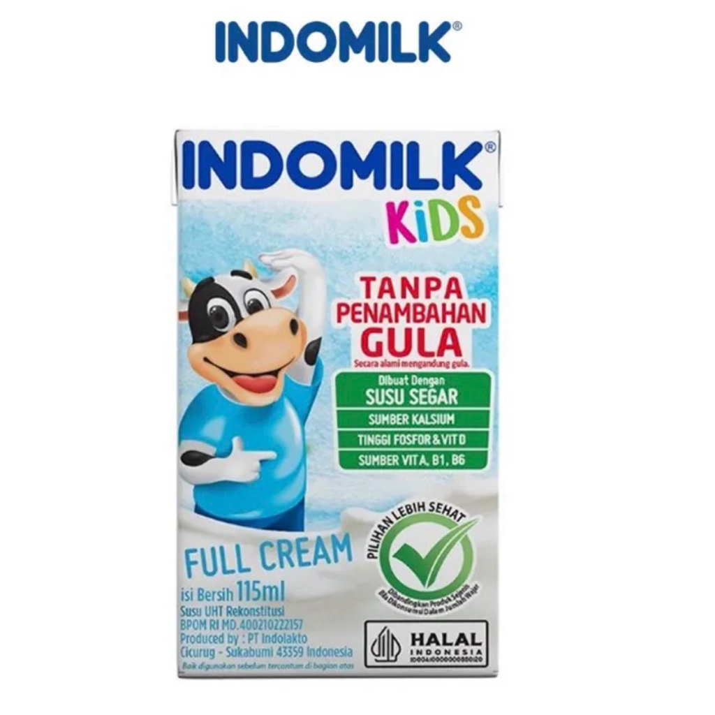 Susu UHT Indomilk Kids 115ml - Dus 40 Botol