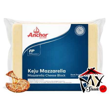 ANCHOR MOZZARELLA 2KG KEJU ANCOR MOZARELA KEMASAN ASLI ORI PABRIK PIZZA SPAGHETTI MOLOR MULUR HALAL