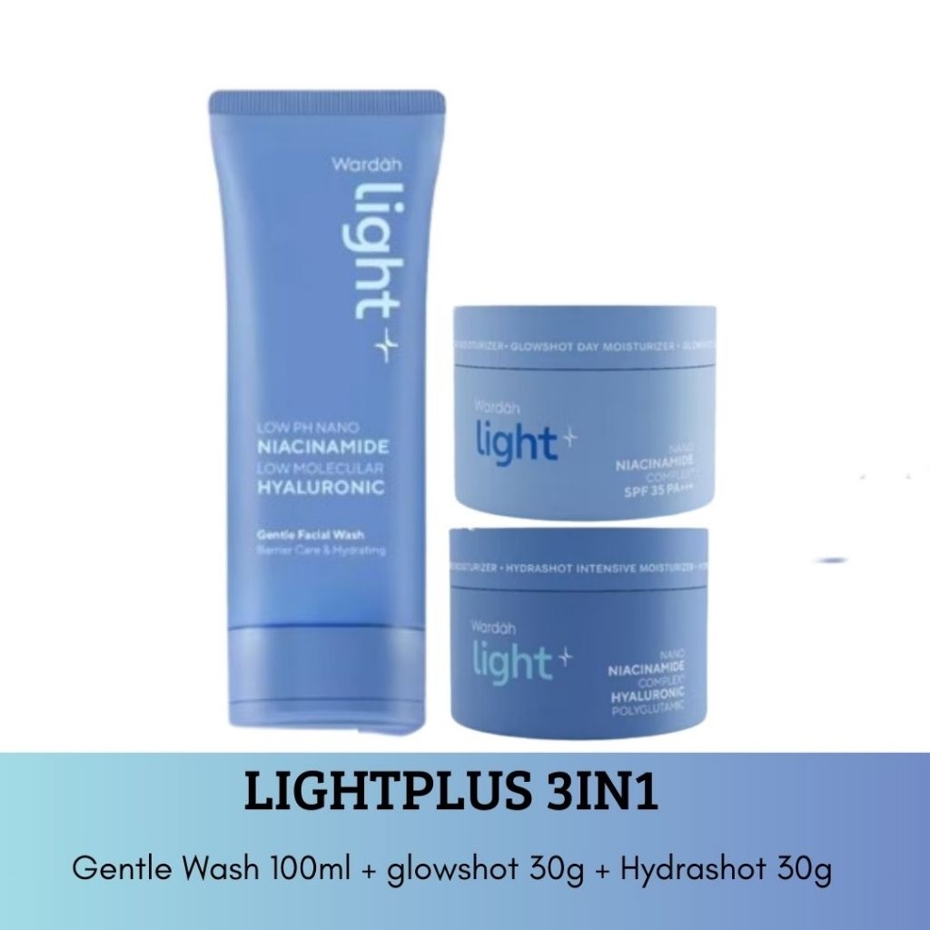 [3in1] LIGHTPLUS by WARDAH 1 Paket Lightening Isi 3 Skincare Wardah Mencerahkan Kulit Kusam