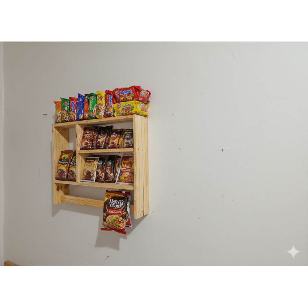 rak dinding estetik minimalis rak warmindo rak dapur murah