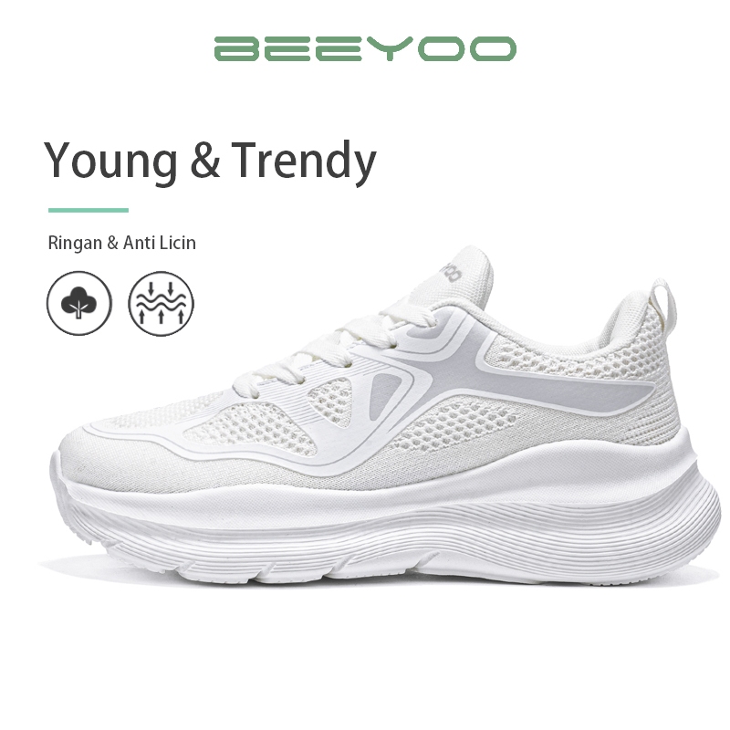 Beeyoo Sepatu Sneakers Wanita Sepatu Olahraga Sporty Sepatu Cewek Lucu WL104