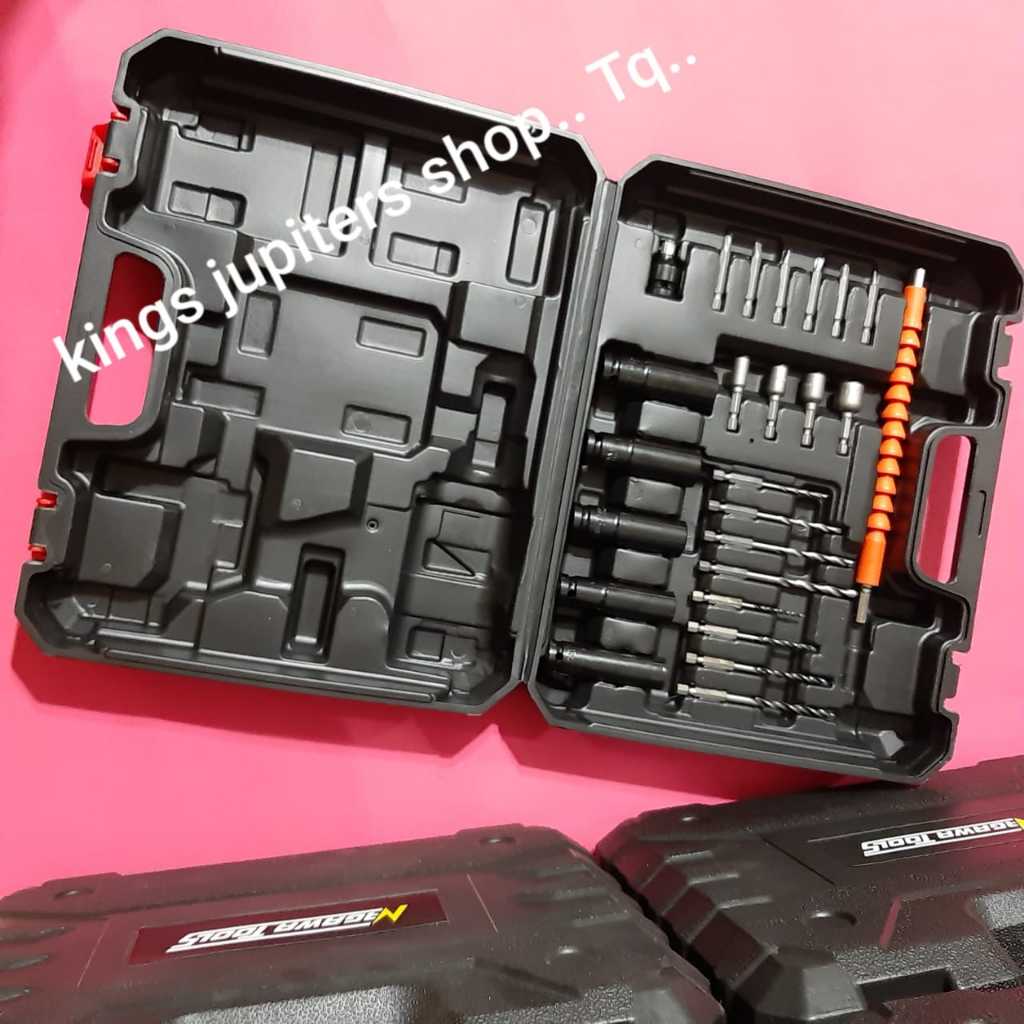 KOPER AJA IMPACT WRENCH CORDLESS BATRE + ASESORIS IMPEK WREN