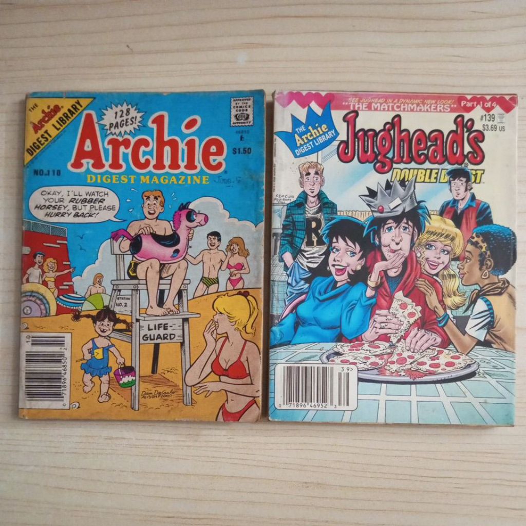 KOMIK THE ARCHIE DIGEST LIBRARY ARCHIE DIGEST MAGAZINE AND JUGHEADS DOUBLE DIGEST SATUAN ORIGINAL