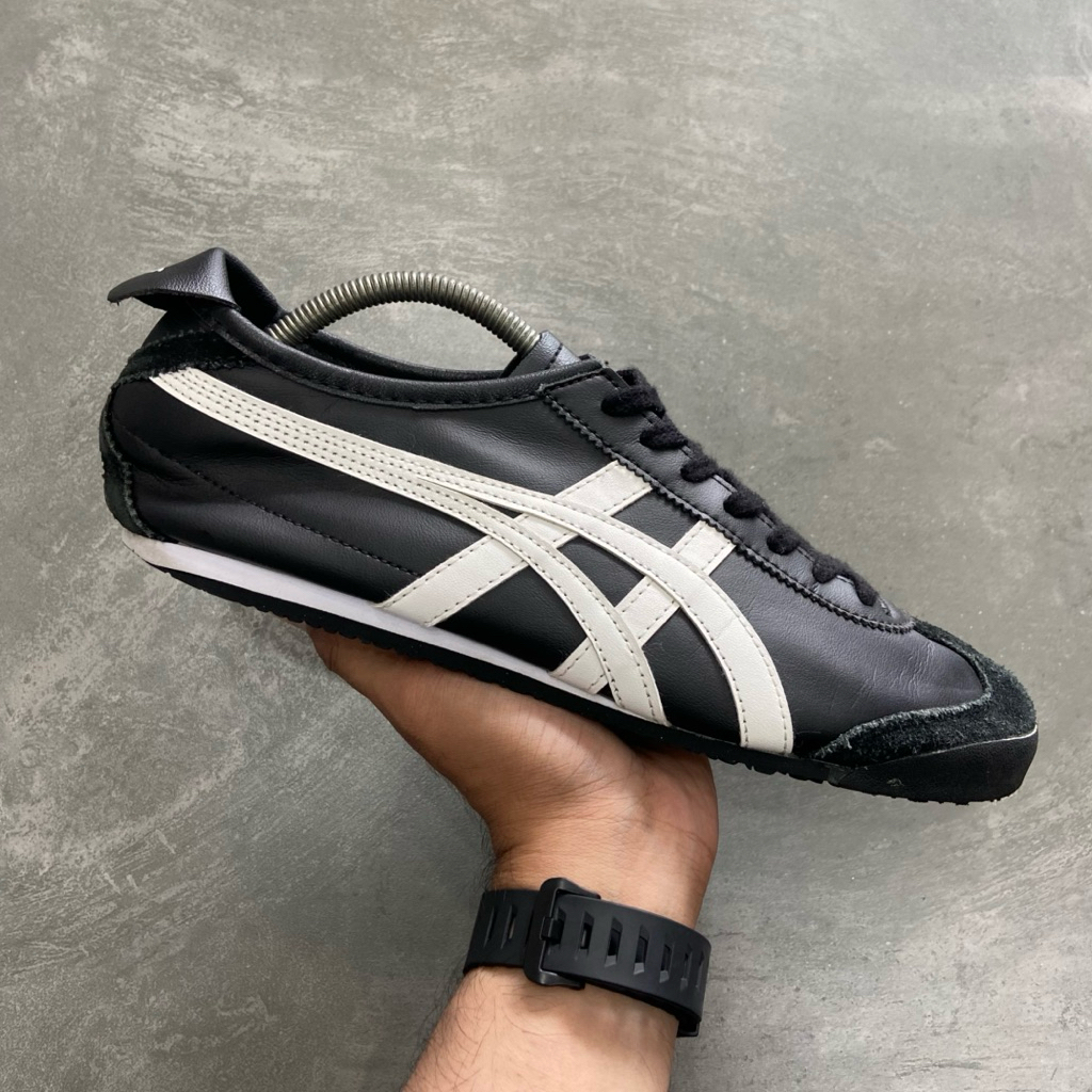 [Size 45] Onitsuka Tiger Mexico 66 Leather Black White Second Kondisi Mulus Nominus Seperti Beli Bar