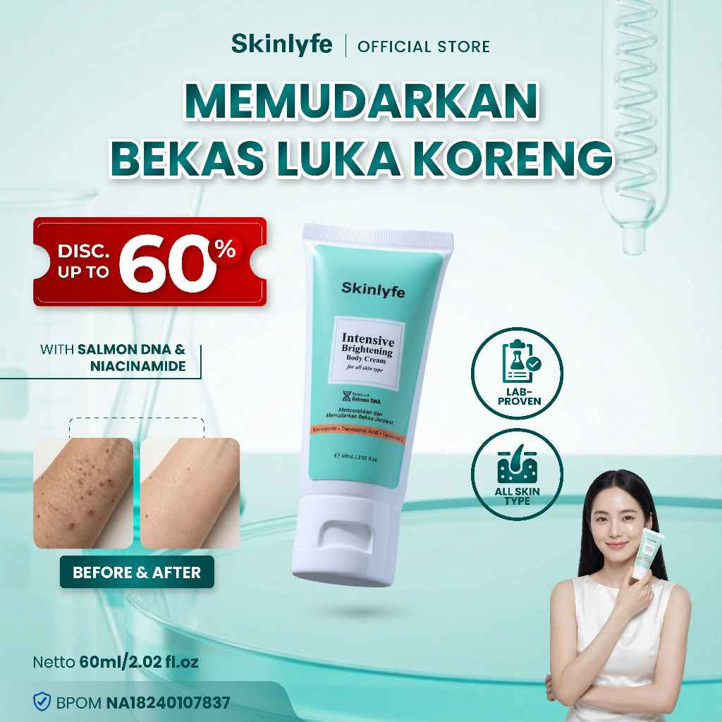 Skinlyfe Penghilang Bekas Luka Pencerah Badan Pemudar Bekas Luka dan Koreng Salep Penghilang Koreng