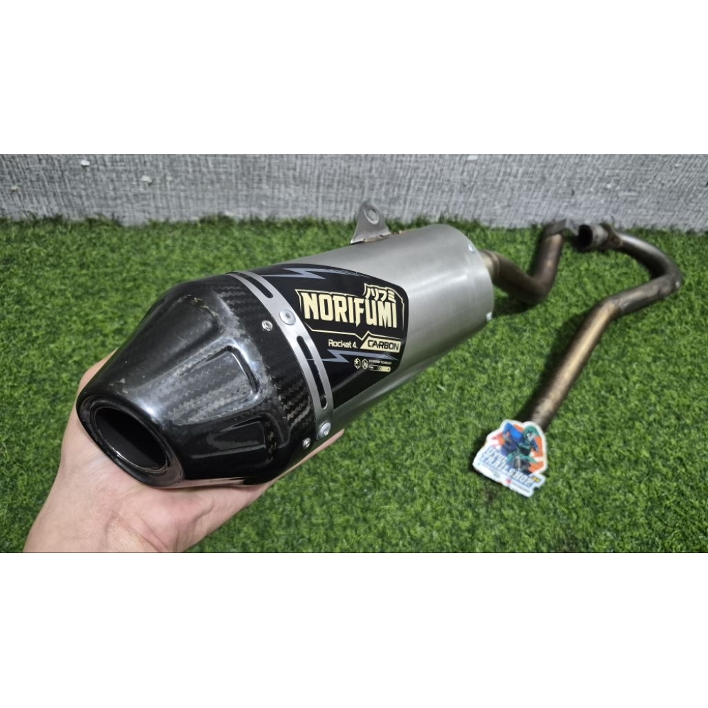 KNALPOT NORIFUMI ROCKET4 CARBON PNP HONDA CRF 150l ORIGINAL SECOND