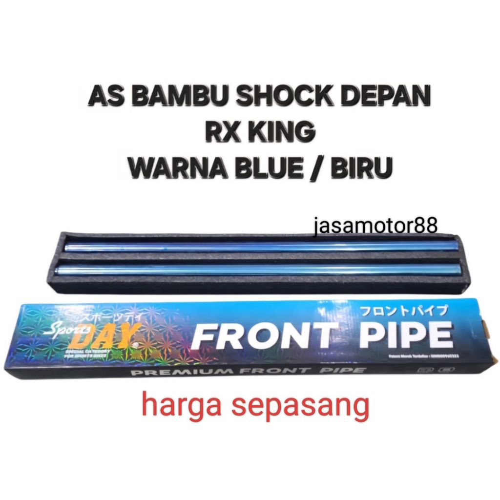 AS BAMBU SHOCK DEPAN RX KING BLUE DAY SPORT SEPASANG