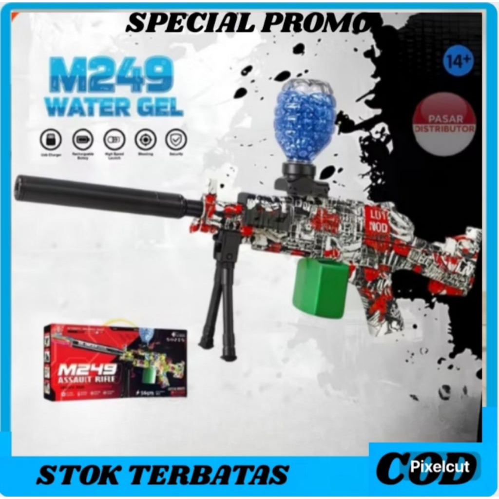 Mainan Anak Luar Ruangan Water Gell Eletrick ABS SNI/MAINAN PISTOL PISTOLAN TEMBAK TEMBAKAN  ANAK LA