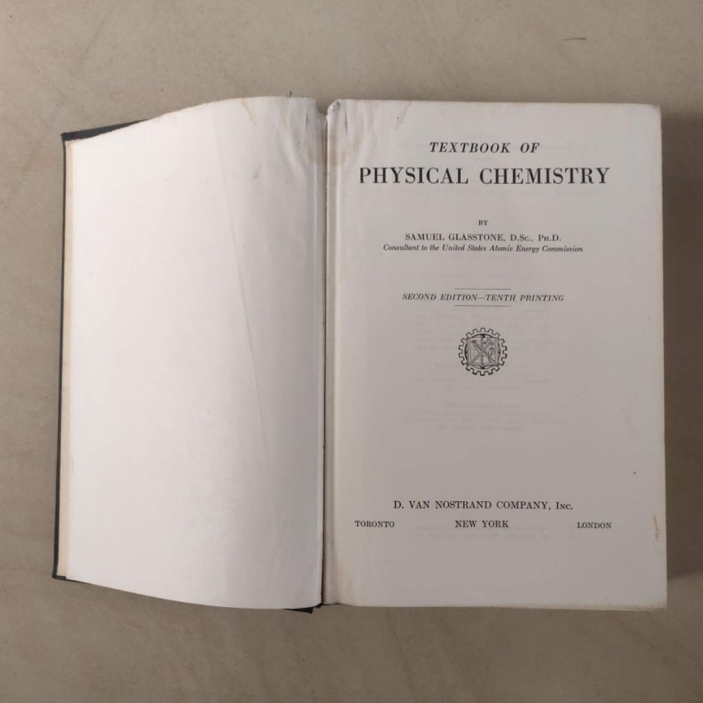 Buku kuno / buku antik: TEXTBOOK OF PHYSICAL CHEMISTRY (1954)