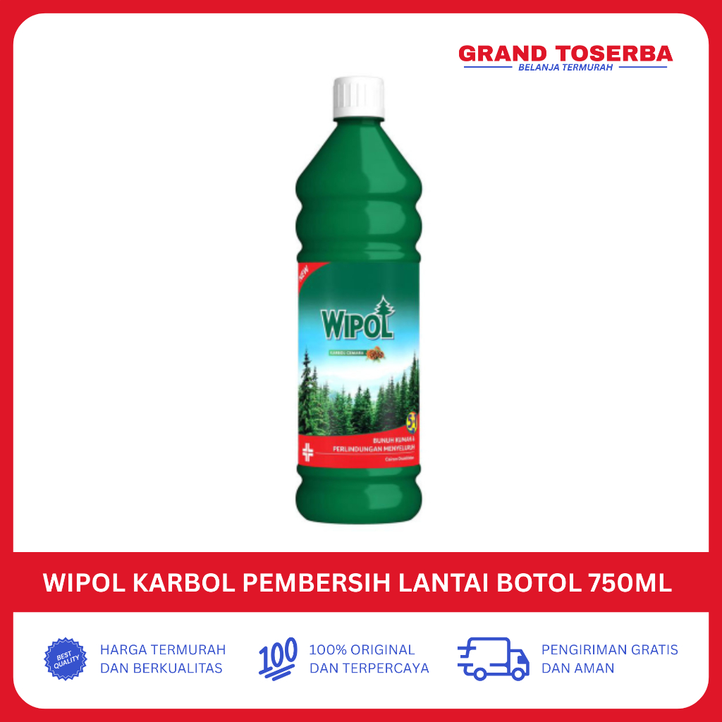 Wipol Karbol Cemara Botol 750 ml