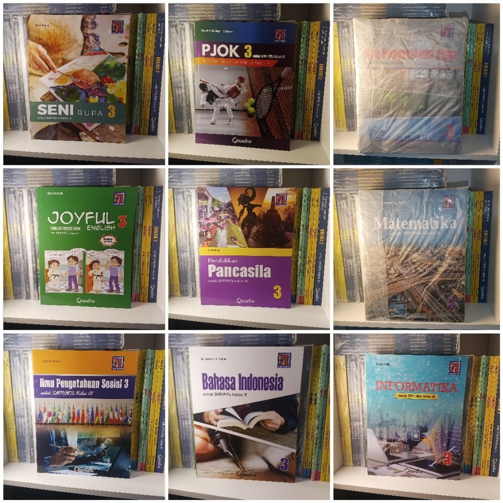 Buku Paket Lengkap Quadra SMP Kelas 9 / IX Kurikulum Merdeka