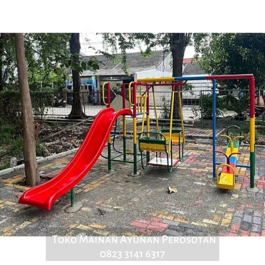 Mainan Ayunan Set Perosotan - Mainan Ayunan Set Prosotan - Playground Ayunan - Mainan Anak Tk Paud -