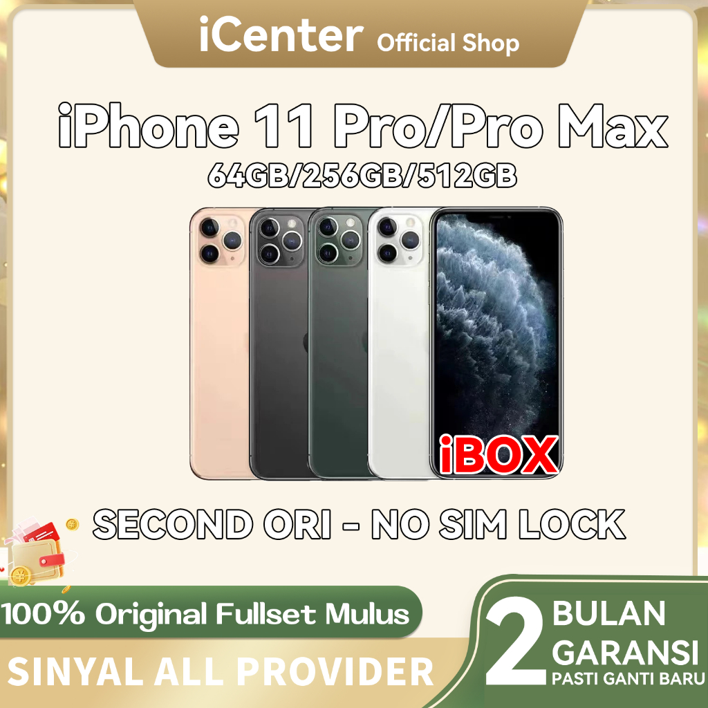 iBOX iPhone 11 Pro / 11 Pro Max 64GB 256GB ( Sinyal Permanen) iP 11 Pro / iP 11 Pro Max iBOX Lcd Ori