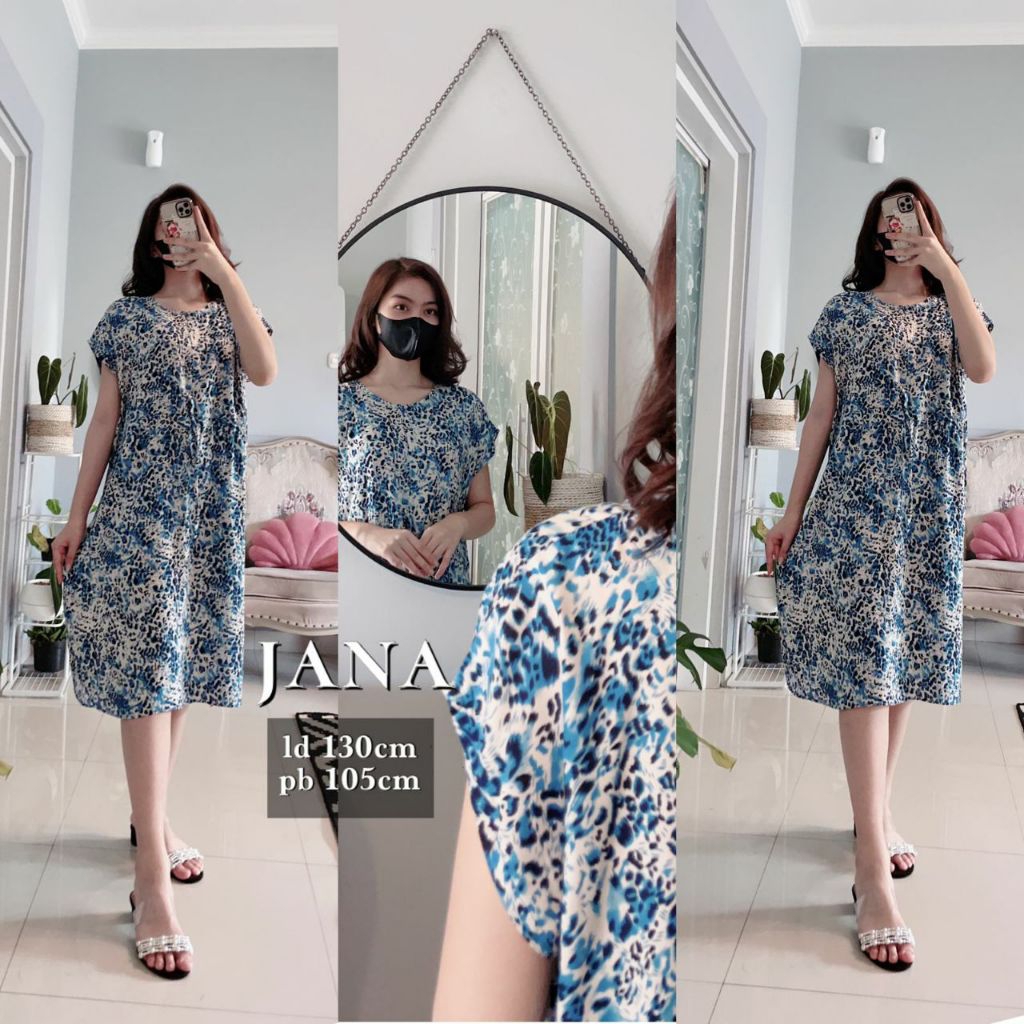 Daster Arab FAIRUZ JANA Mini Dress Rayon Motif Nyaman Dipakai
