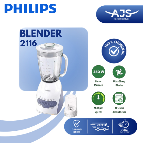 BLENDER PHILIPS HR2116 KACA 2LITER / 2115