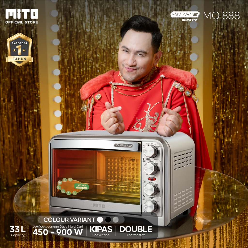 MITO Oven Listrik Fantasy 2 MO888 33L Low Watt Pemanggang Kue