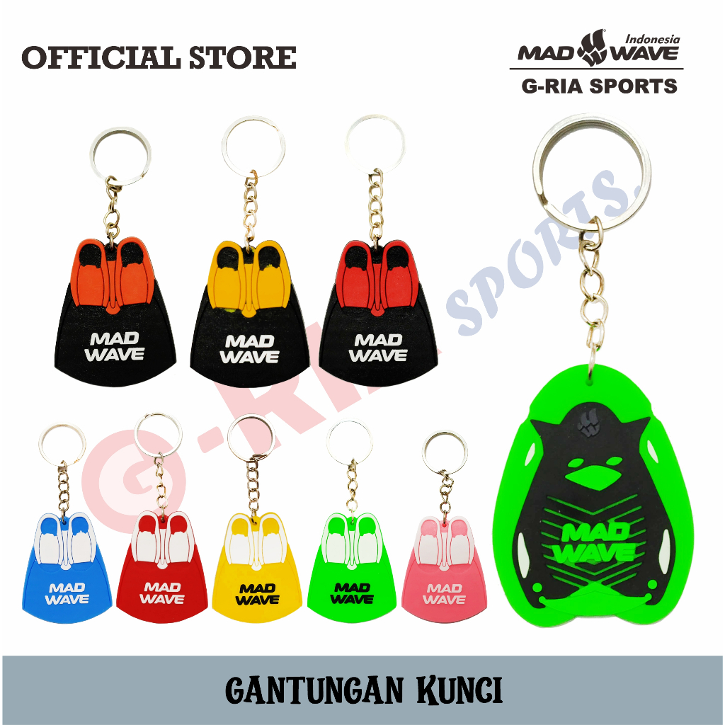 Madwave Rubber Key Chain Model Monofins ( Gantungan kunci, tas dan lain-lain )