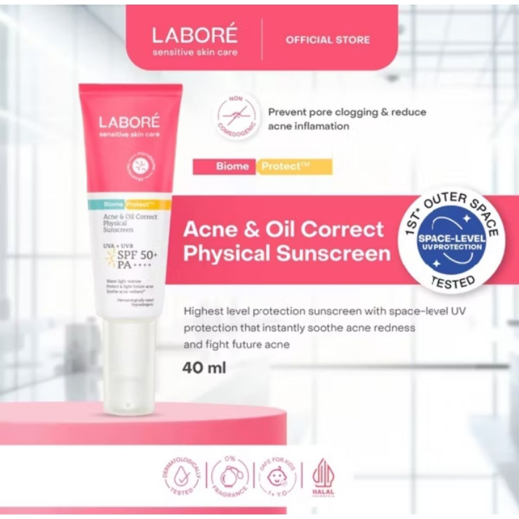 preloved physical sunscreen Labore acne