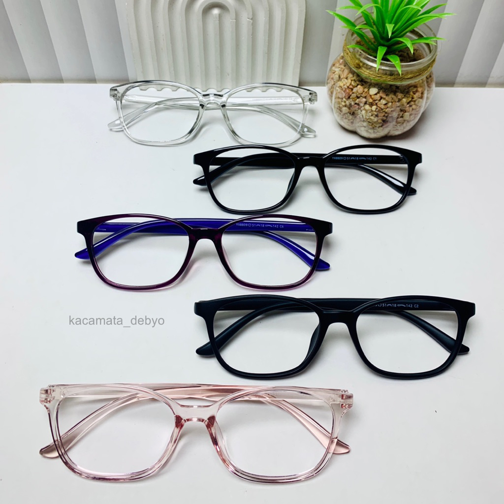 FRAME YX8809/Kacamata Kotak/Kacamata Lentur/Frame Kotak/Kacamata Minus