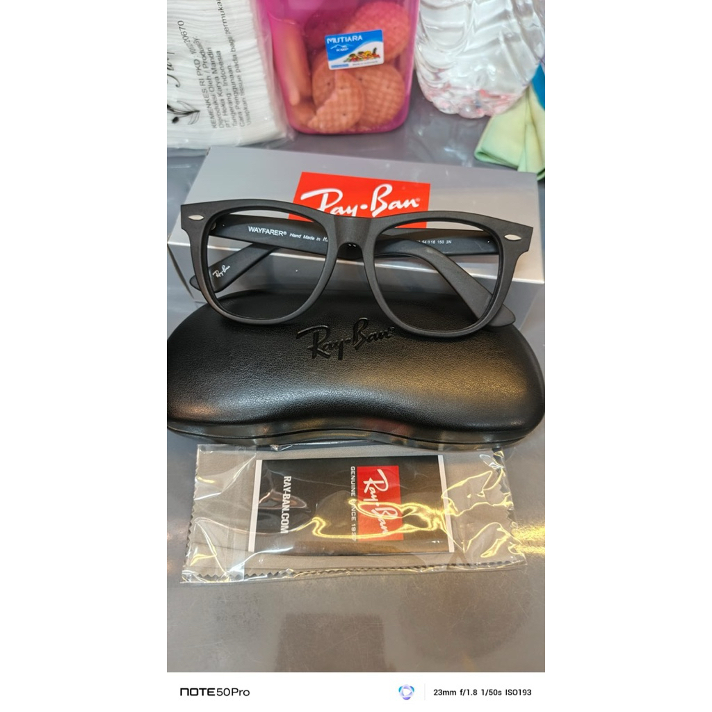 frame kacamata R4Y-B4N WAYFARER RB5121 ORIGINAL second mulus no minus Kacamata Lensa Photokromic Blu