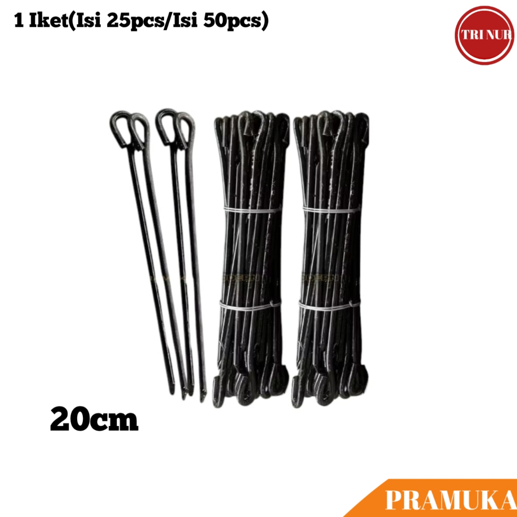 1Ikat Pasak Tenda Besi (PANJANG 20cm)  / Pasak Tenda Camping Besi / Patok Tenda Pramuka