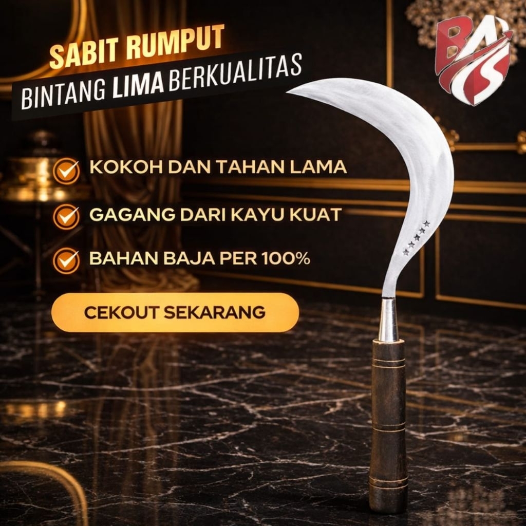 Arit Rumput Baja Per Asli Cap Bintang Lima