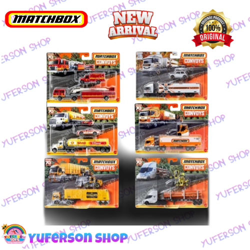 Mattel Matchbox Convoys Truck Trailer - Mainan Anak Koleksi Diecast Metal Mobil Truk Trailer GBK70