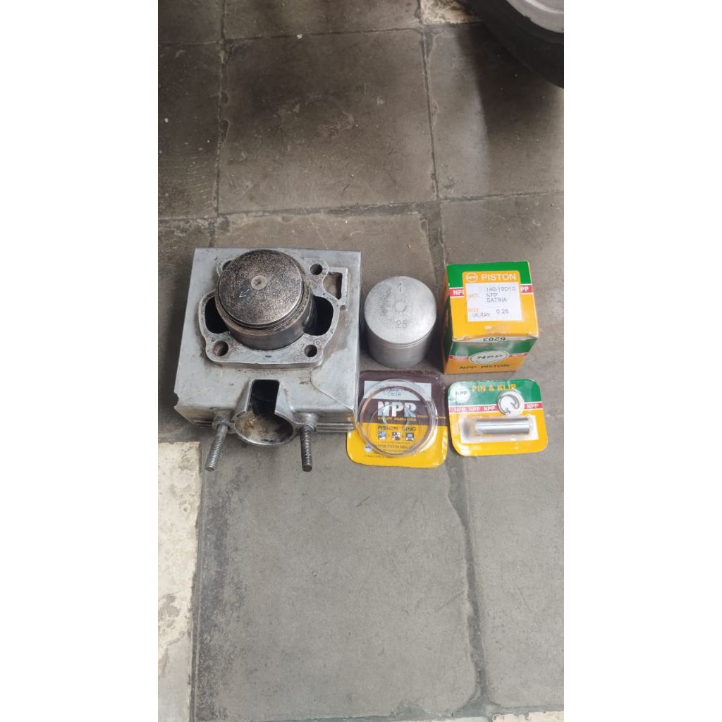 Boring set satria 2tak os 0 porting copotan satria hiu