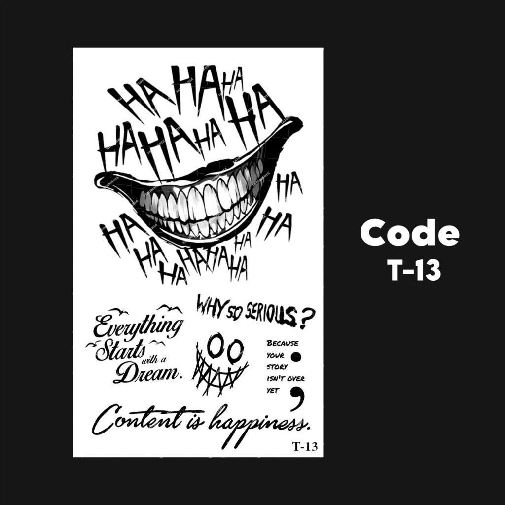 TATOMANIA-Sticker tattoo temporary semi permanent tahan lama tulisan 13