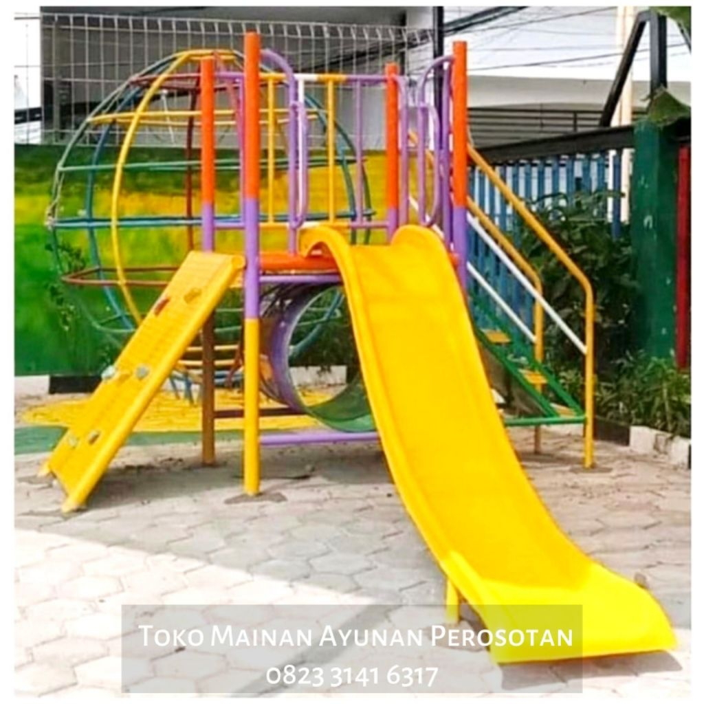 Perosotan Terowongan - Prosotan Terowongan - Perosotan Besi Tk Paud - Prosotan Besi Tk Paud - Mainan