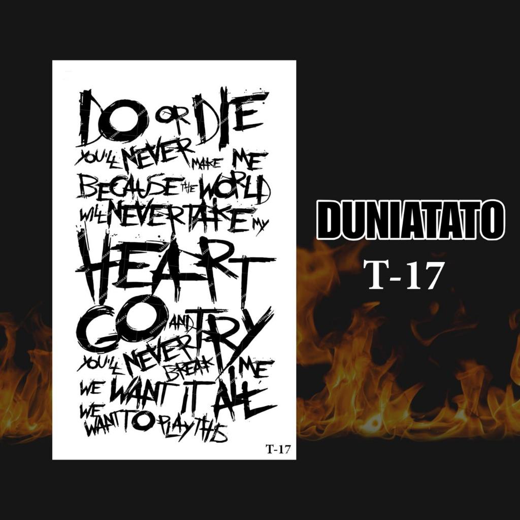 Duniatato-Stiker tato temporer semi permanen tulisan-17