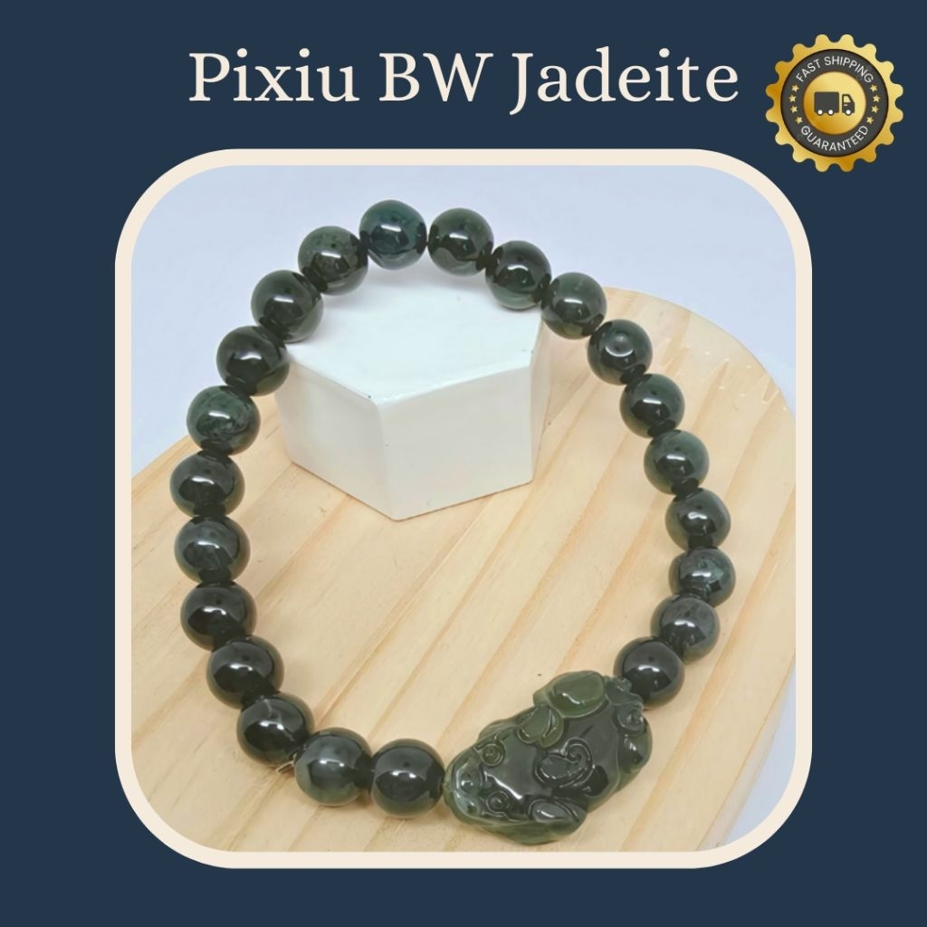 Gelang BW Jadeite Pixiu 8mm | Jadeite Bracelet Premium