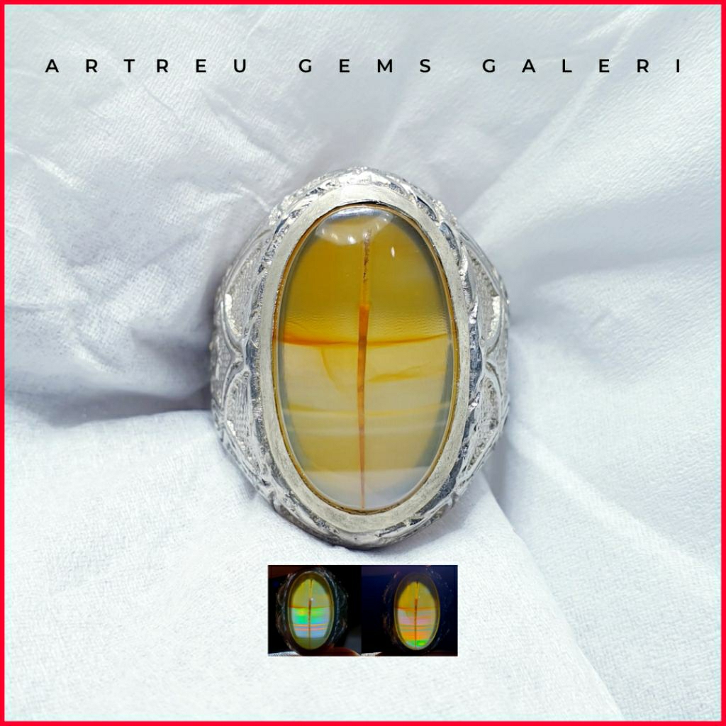 Batu Sodo Lanang Tapak Jalak ( Irish Agate ) | COD Bisa | Cincin Batu Akik Ring 5 - 10