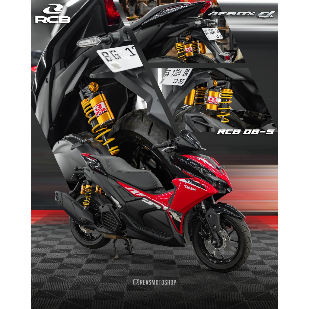 Shockbreaker RCB DB-5 DB5 YELLOW Series YAMAHA AEROX 155 / NMAX NEW - 305MM