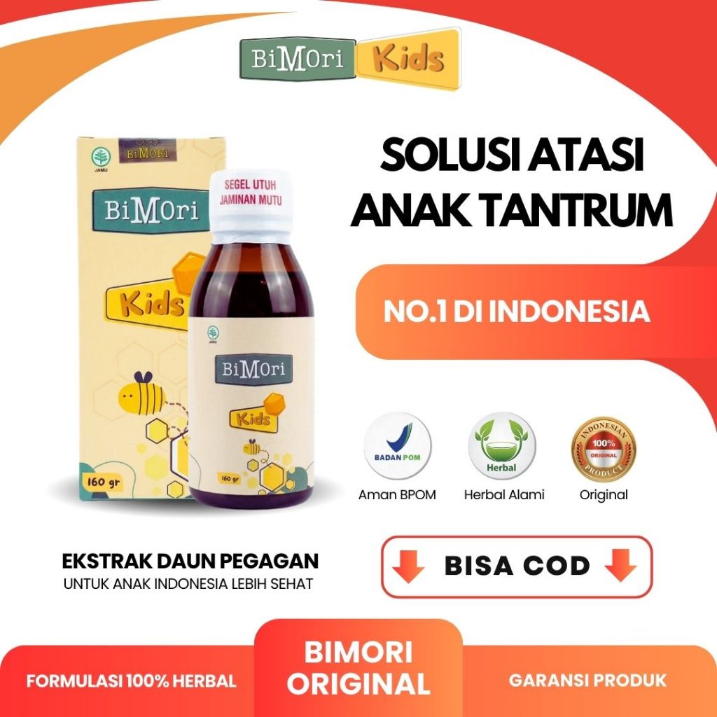 Bimori Kids Obat Tantrum Anak | Obat Anak Hiperaktif Adhd | Suplemen Anak Cerdas | Madu Anak Pintar 