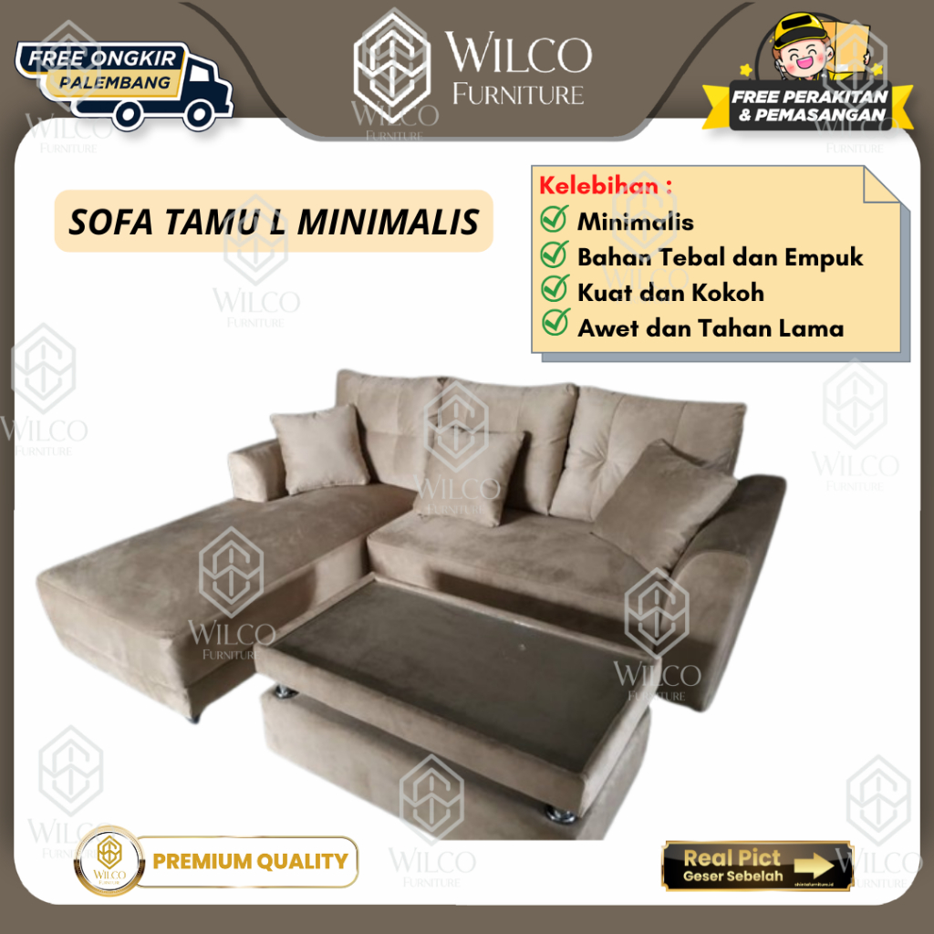 Sofa Tamu L Minimalis | Sofa Kursi Tamu Sudut L Minimalis
