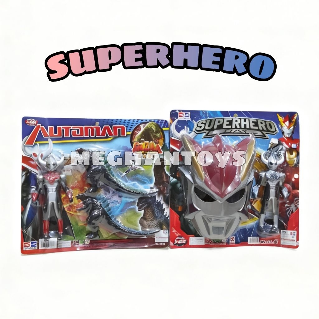 Godzilla Mainan Anak Robot Superhero Mainan Edukasi Anak Laki-Laki Topeng dan Robot Ultraman