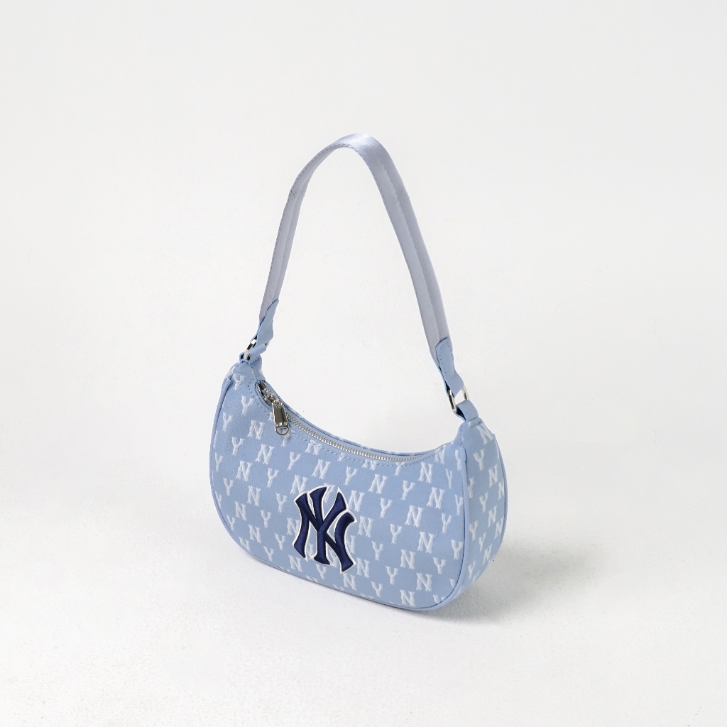 Tas MLB NY MONOGRAM NAVY BLUE HOBO BAG SS22 100% ORIGINAL