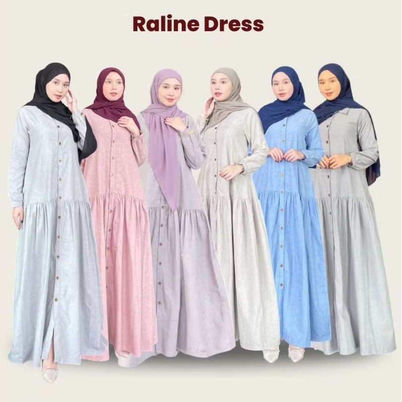 GAMIS RALINE BY AURORA HIJAB (GAMIS SAJA) // GAMIS KATUN OXFORD POLOS SYARI