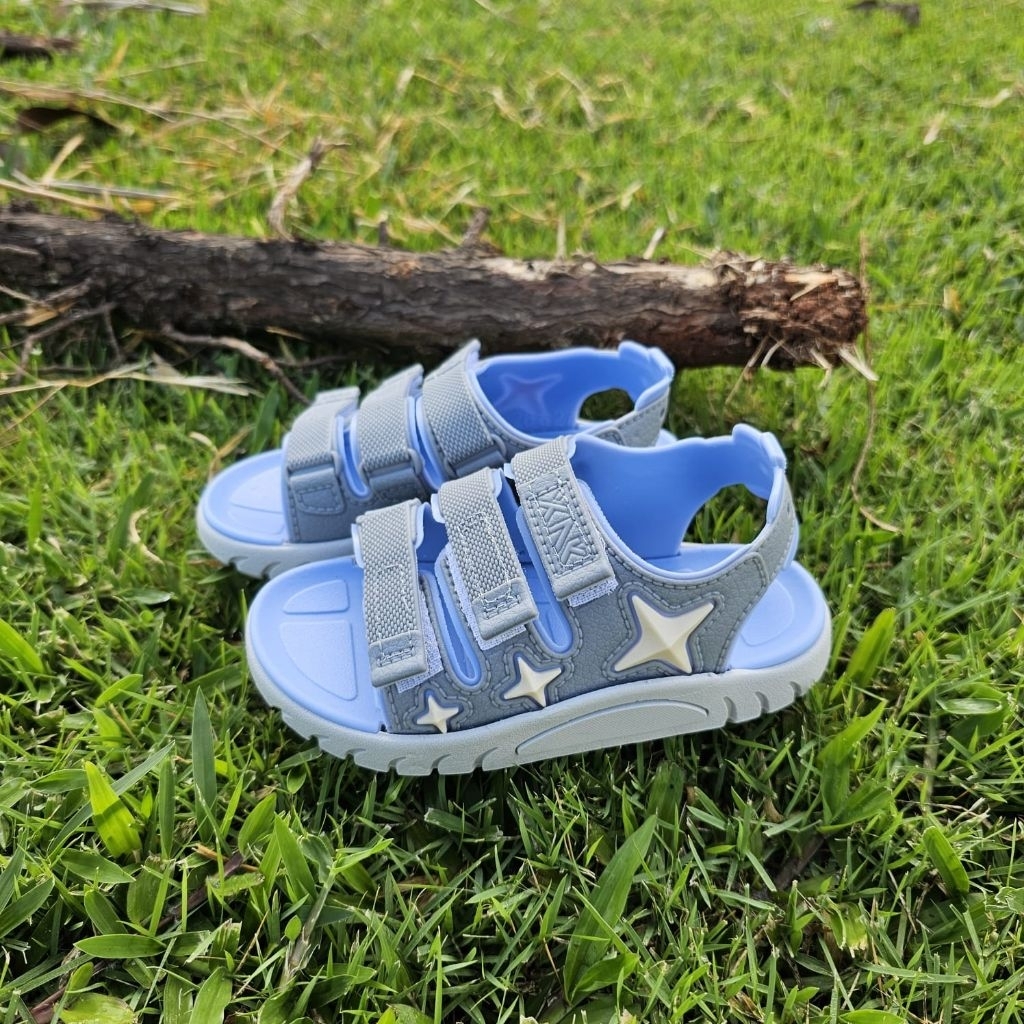 Sandal Selop Ban Tiga Star Anak Laki Sandal Karet Jelly Tali Perekat Terbaru - FLD2619+1