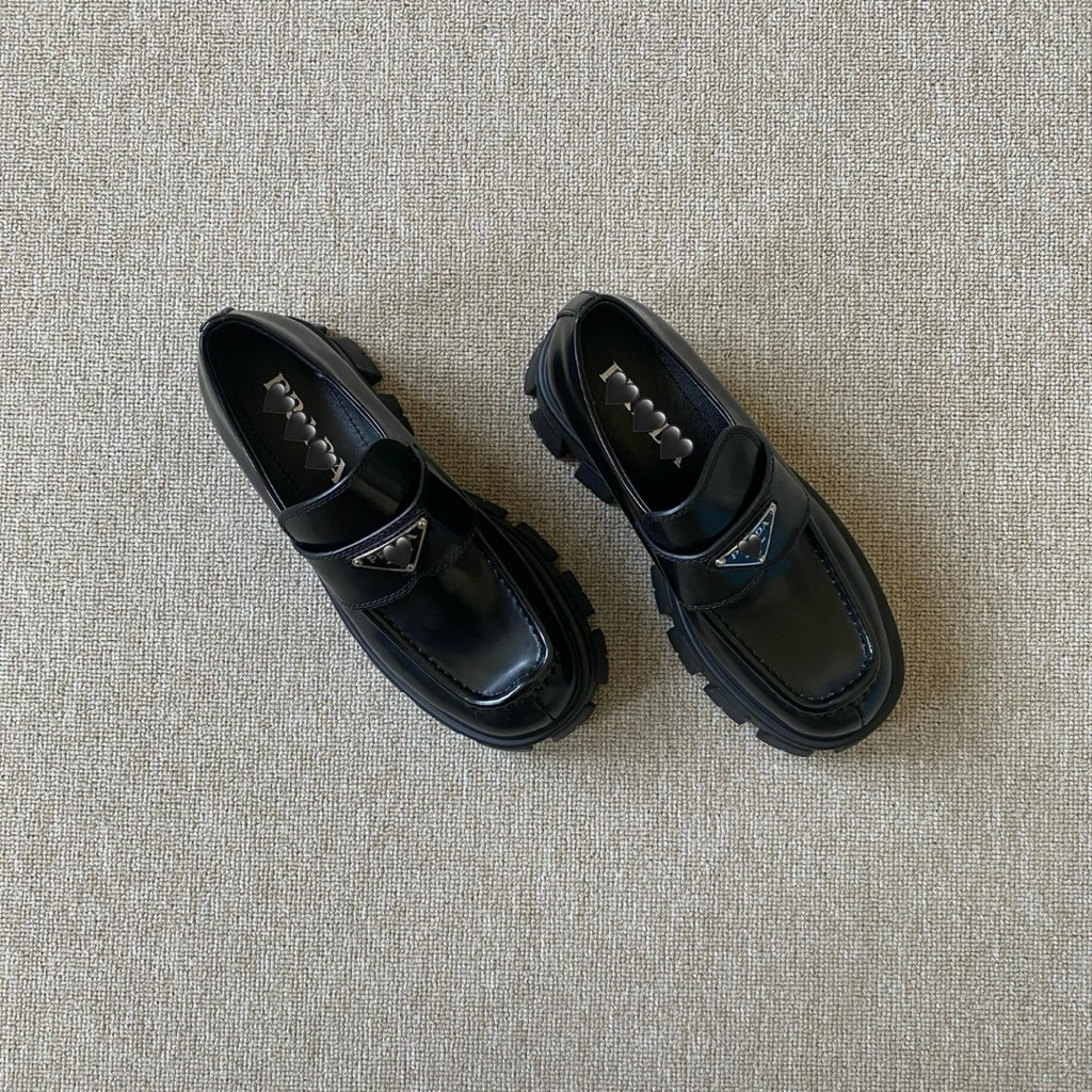 PD Monolith Brushed Leather Loafers Black