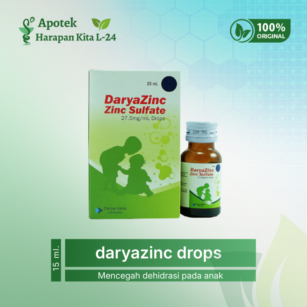 Daryazinc Drops 15 ml - Suplemen Zinc untuk Anak, Atasi Diare dan Cegah Dehidrasi