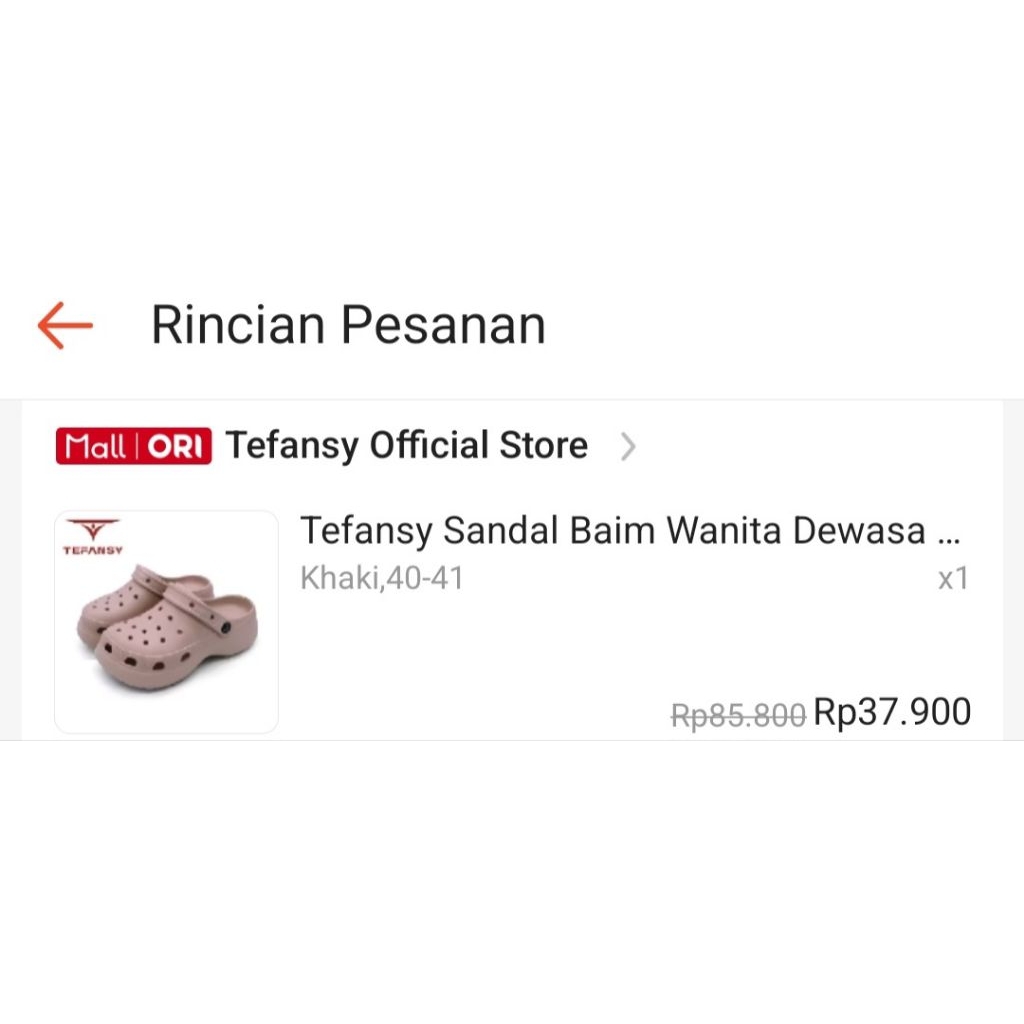 PRELOVED TEFANSY ORIGINAL SANDAL WANITA BAIM KEKINIAN