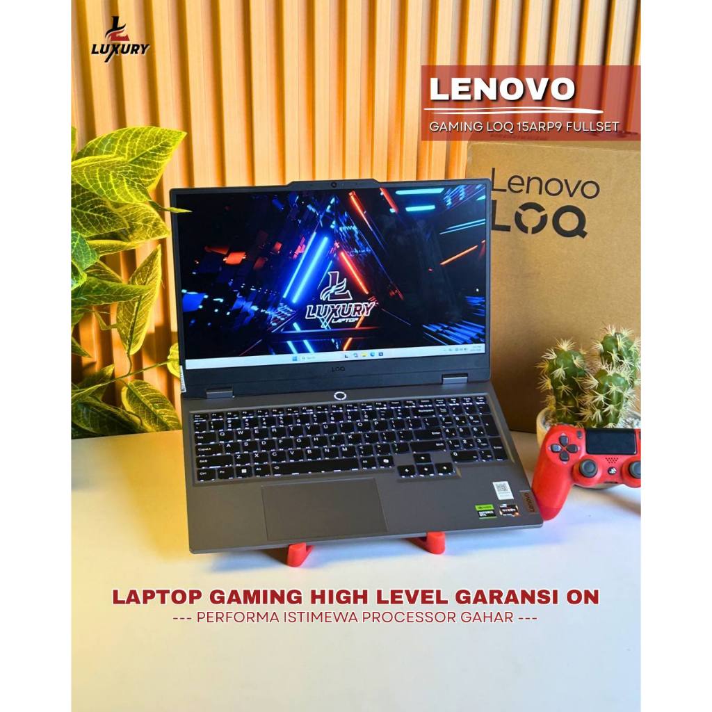 LAPTOP GAMING LENOVO LOQ 15ARP9 AMD RYZEN 7 7K NVIDIA RTX 4060 RAM 12GB DDR5 SSD 512GB GARANSI RESMI