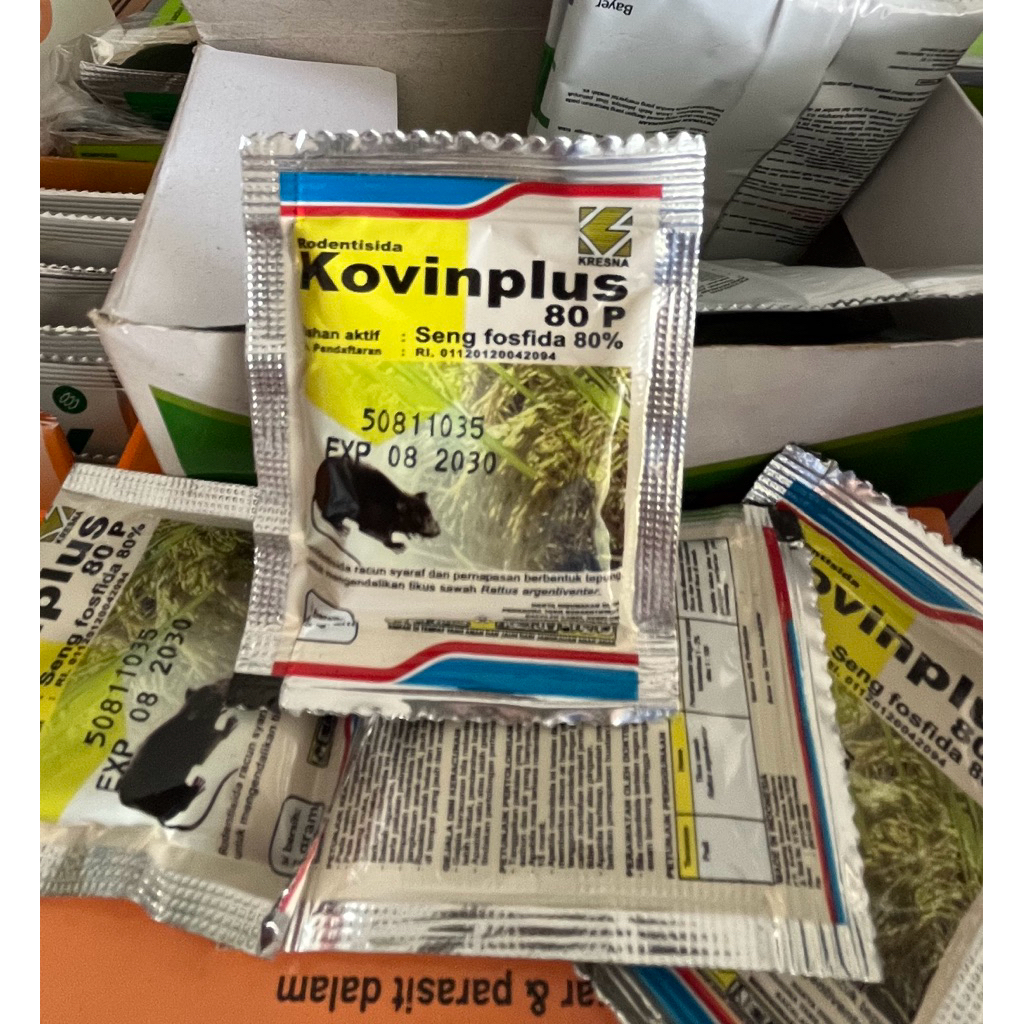 Racun Tikus Kovinplus 15gr, racun burung, racun hewan