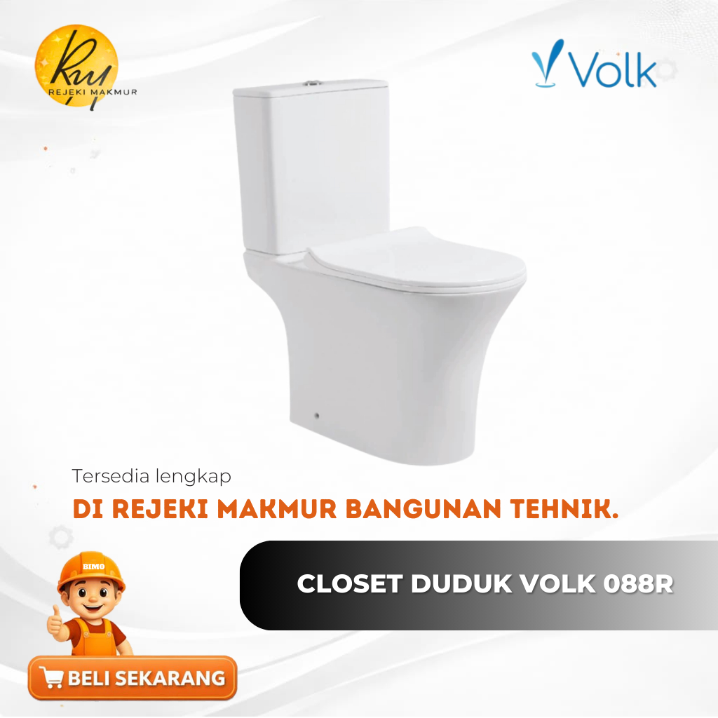 CLOSET DUDUK KLOSET VOLK 088R + Packing kayu